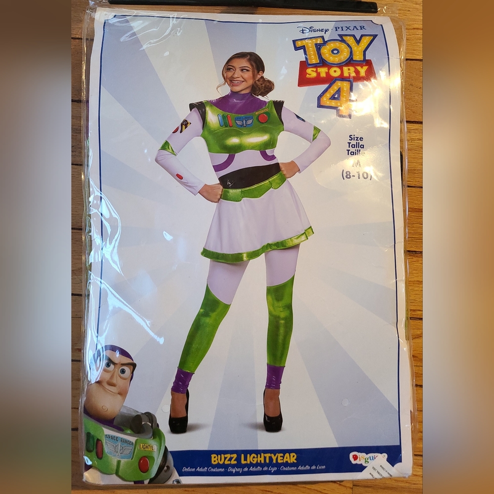 Disney Toy Story 4 Buzz Lightyear Women's Costume - White, Green, Purple